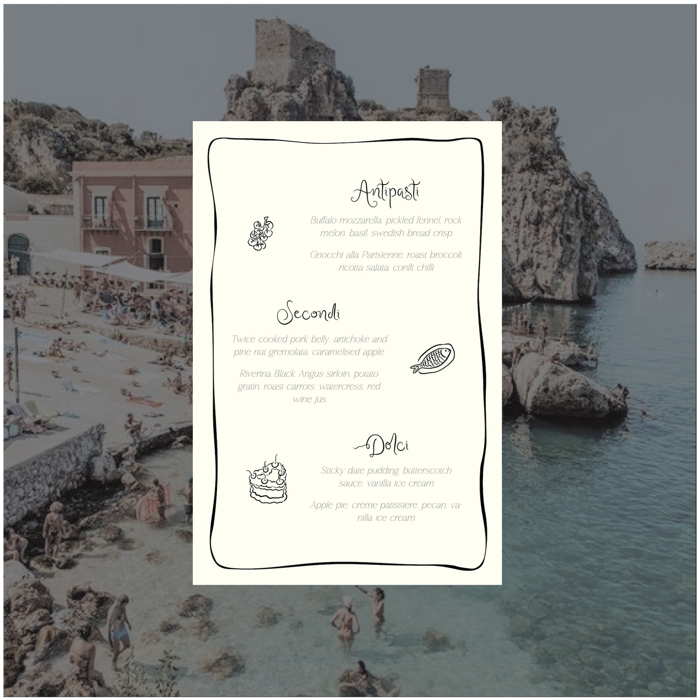 Sicily Menu