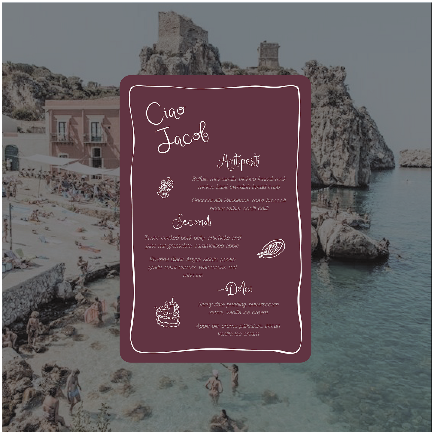 Sicily Menu