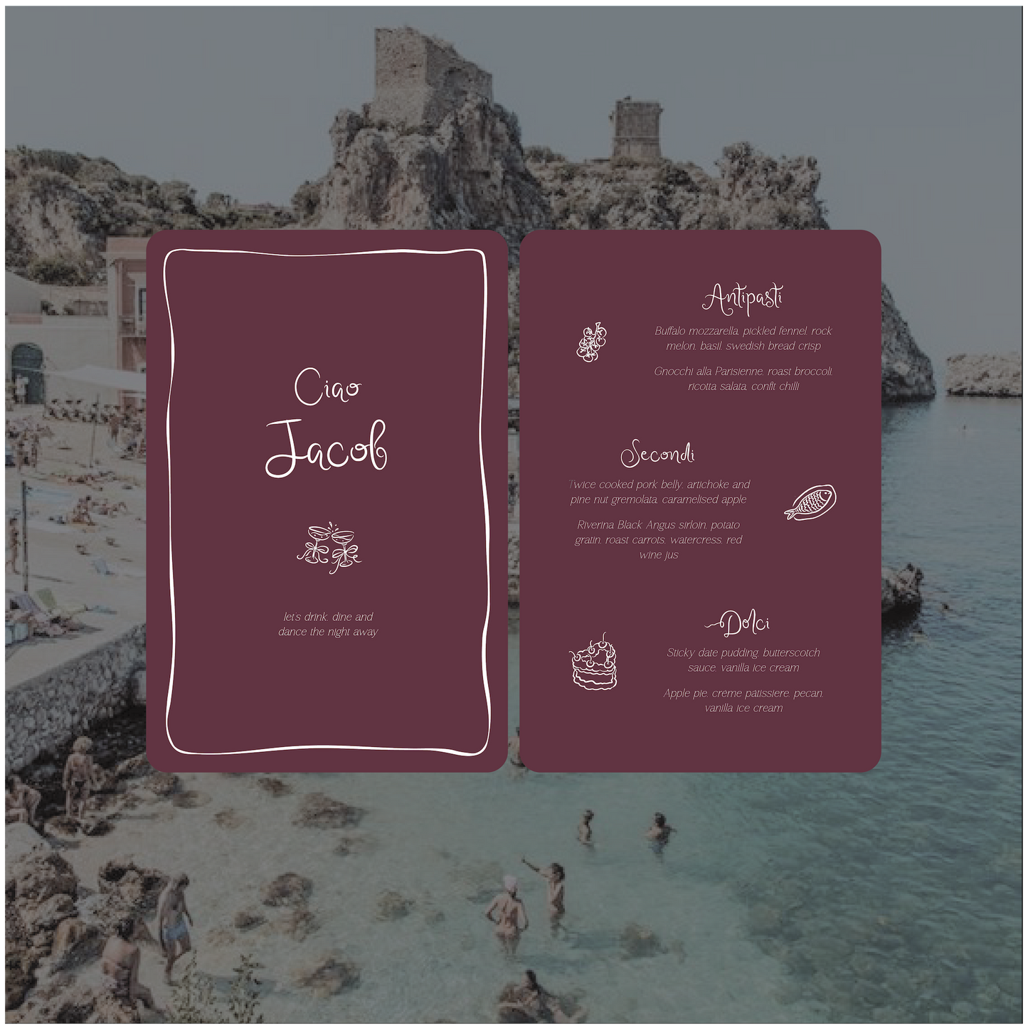 Sicily Menu