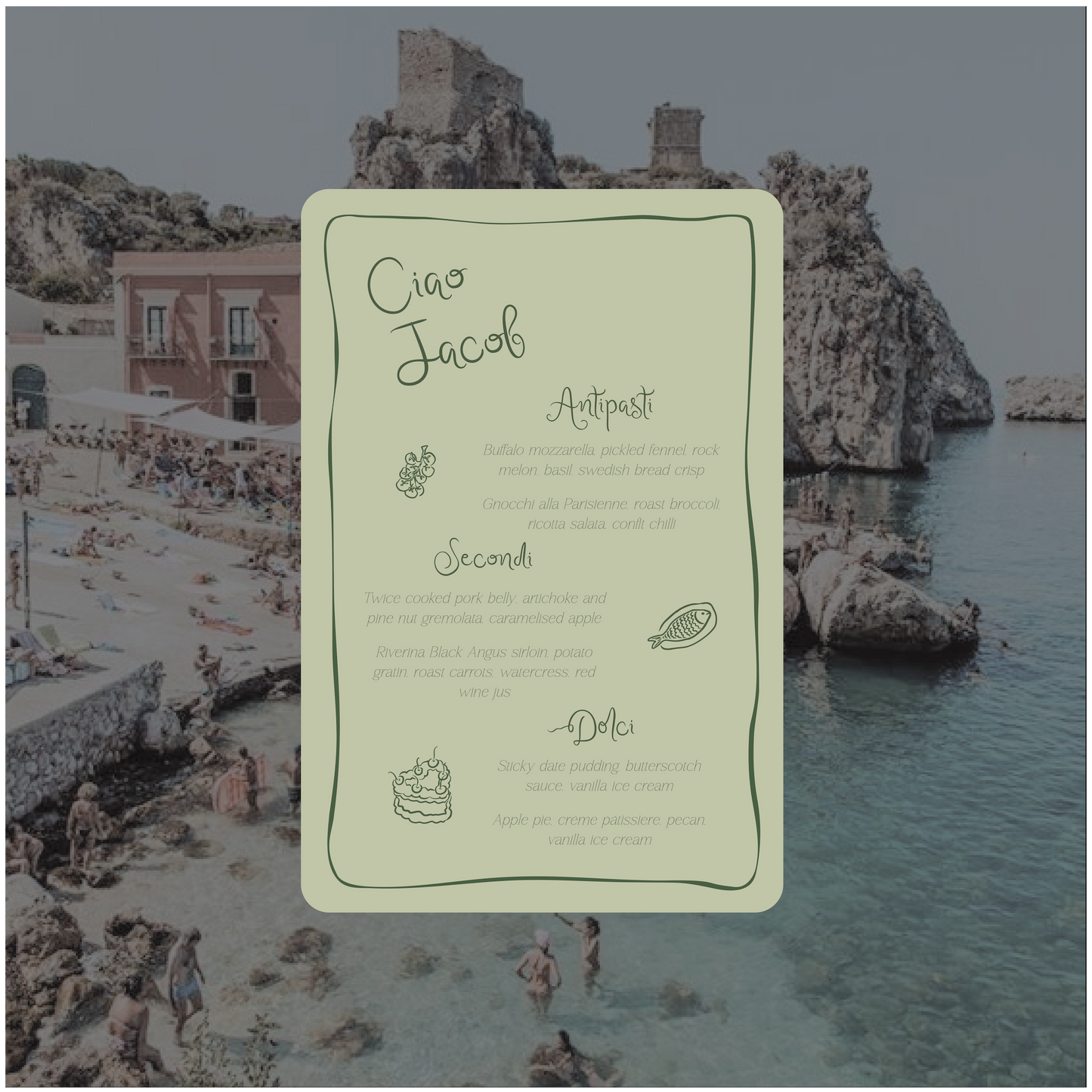 Sicily Menu