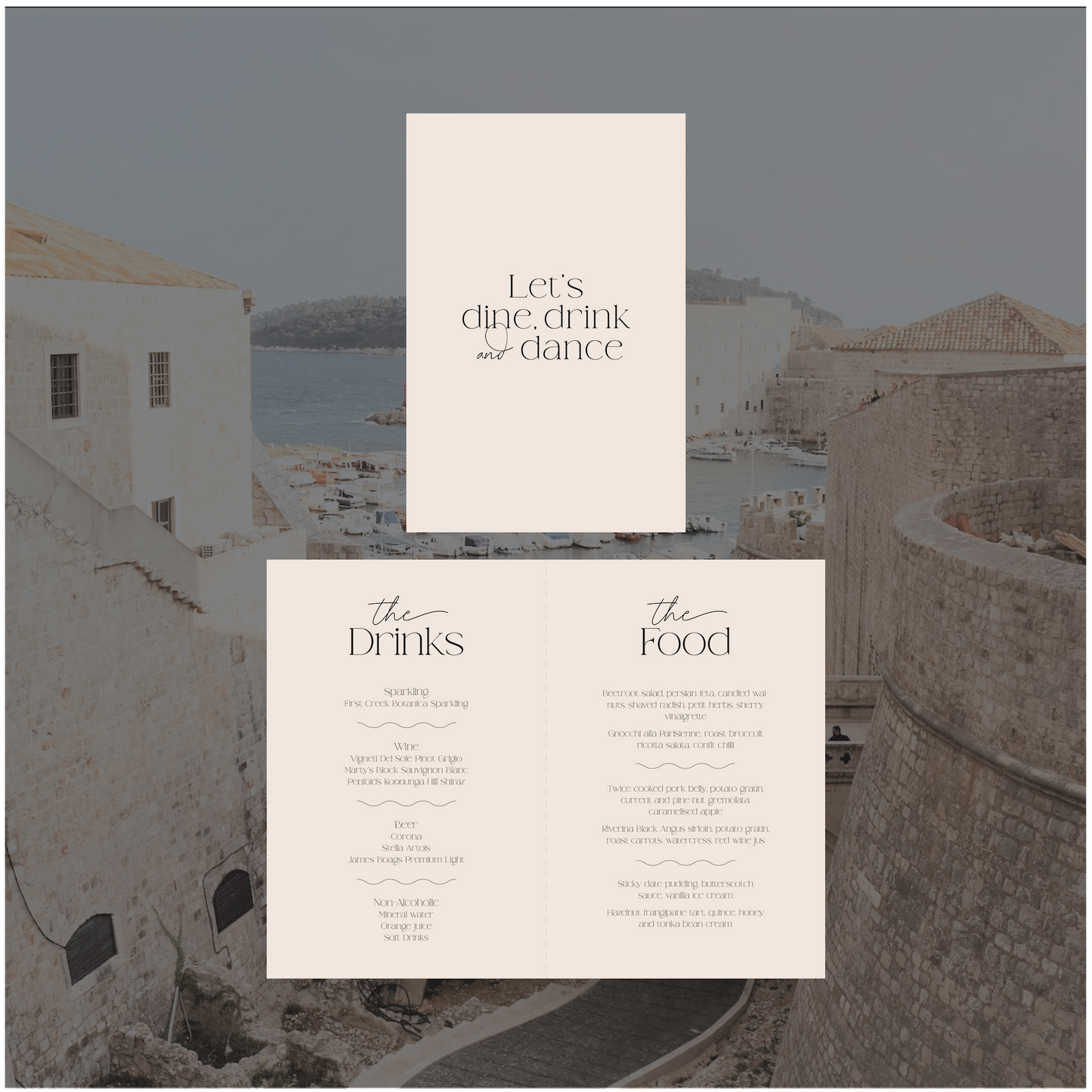 Split Standing Table Menu