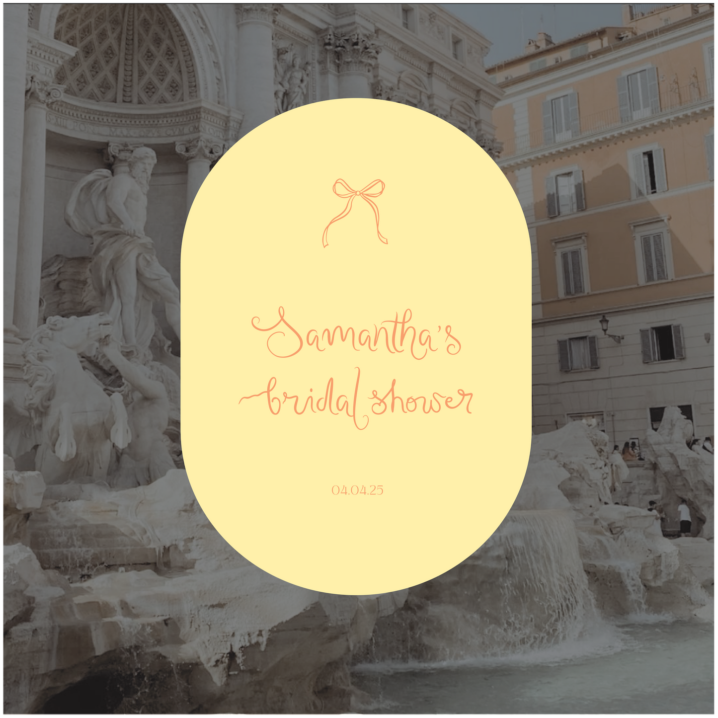 Trevi Fountain Event Welcome Sign