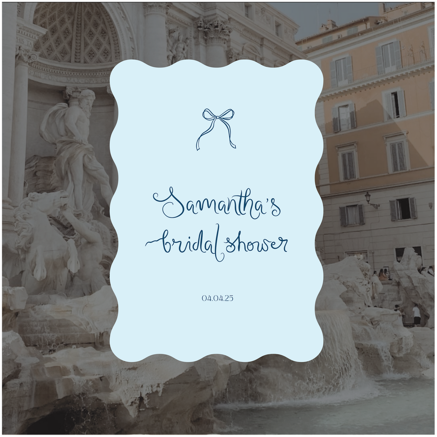 Trevi Fountain Event Welcome Sign