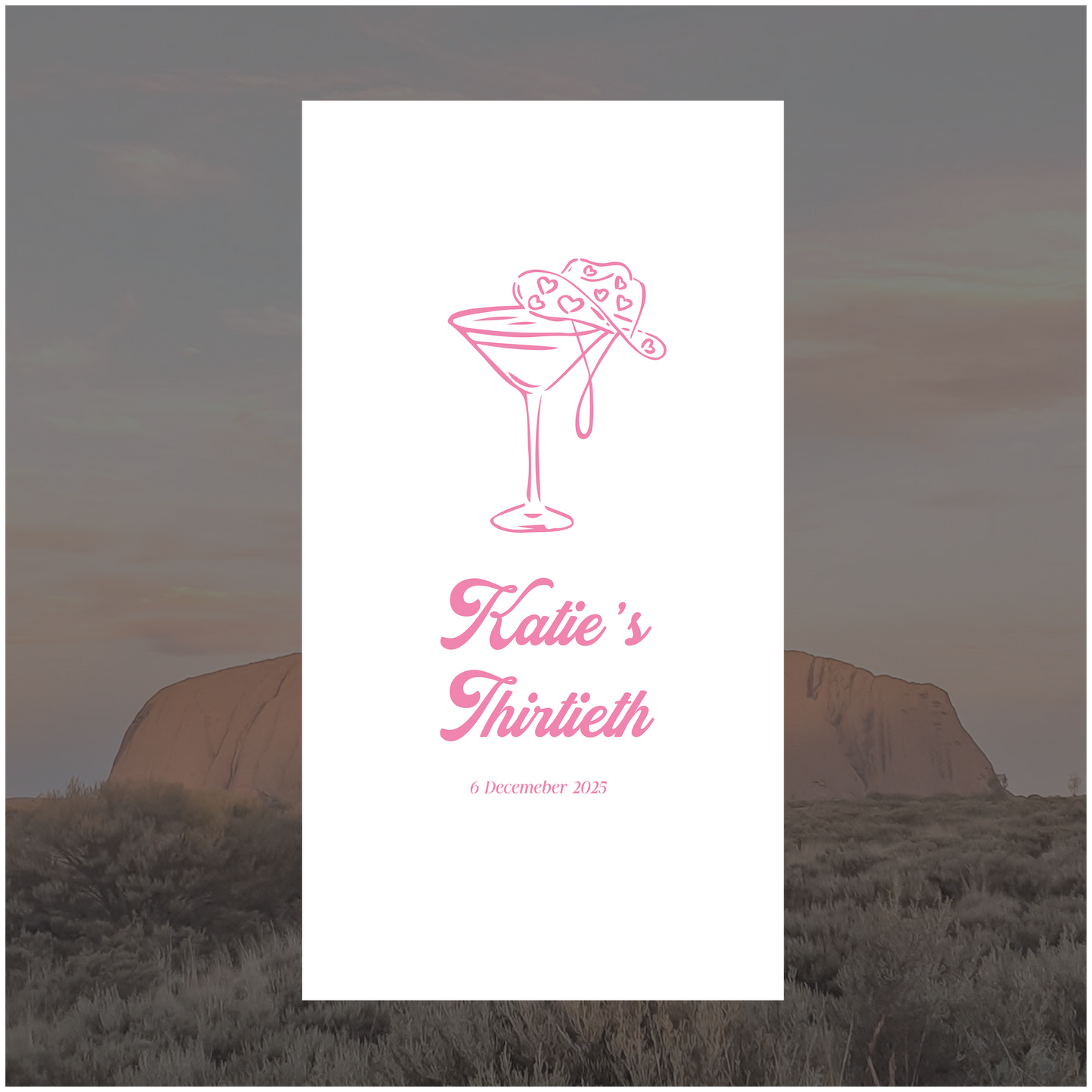 Uluru Event Linen Sign