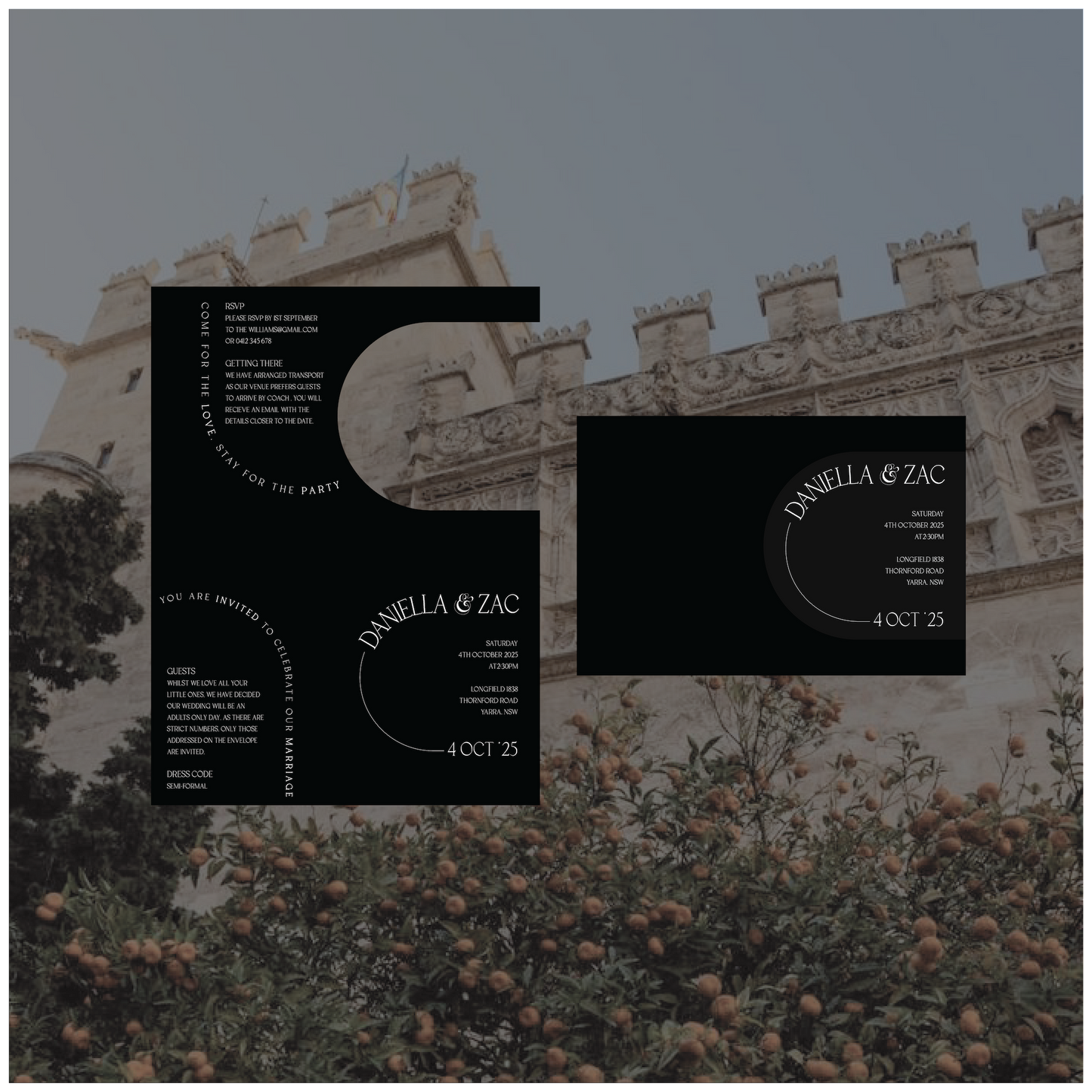 Valencia Folded Invitation