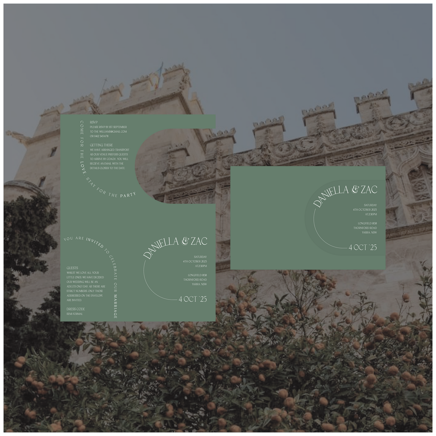 Valencia Folded Invitation