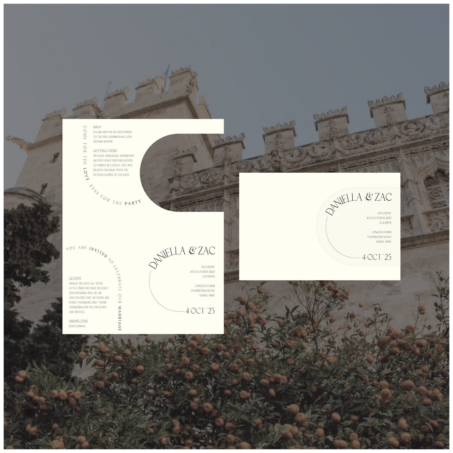 Valencia Folded Invitation