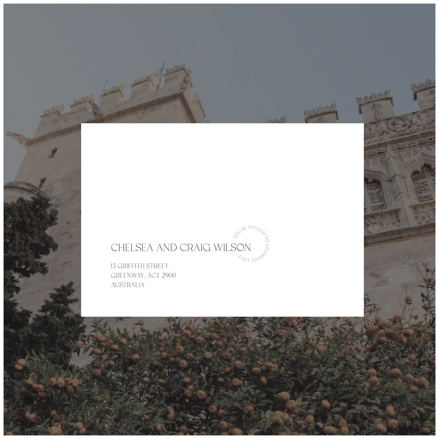 Valencia Folded Invitation