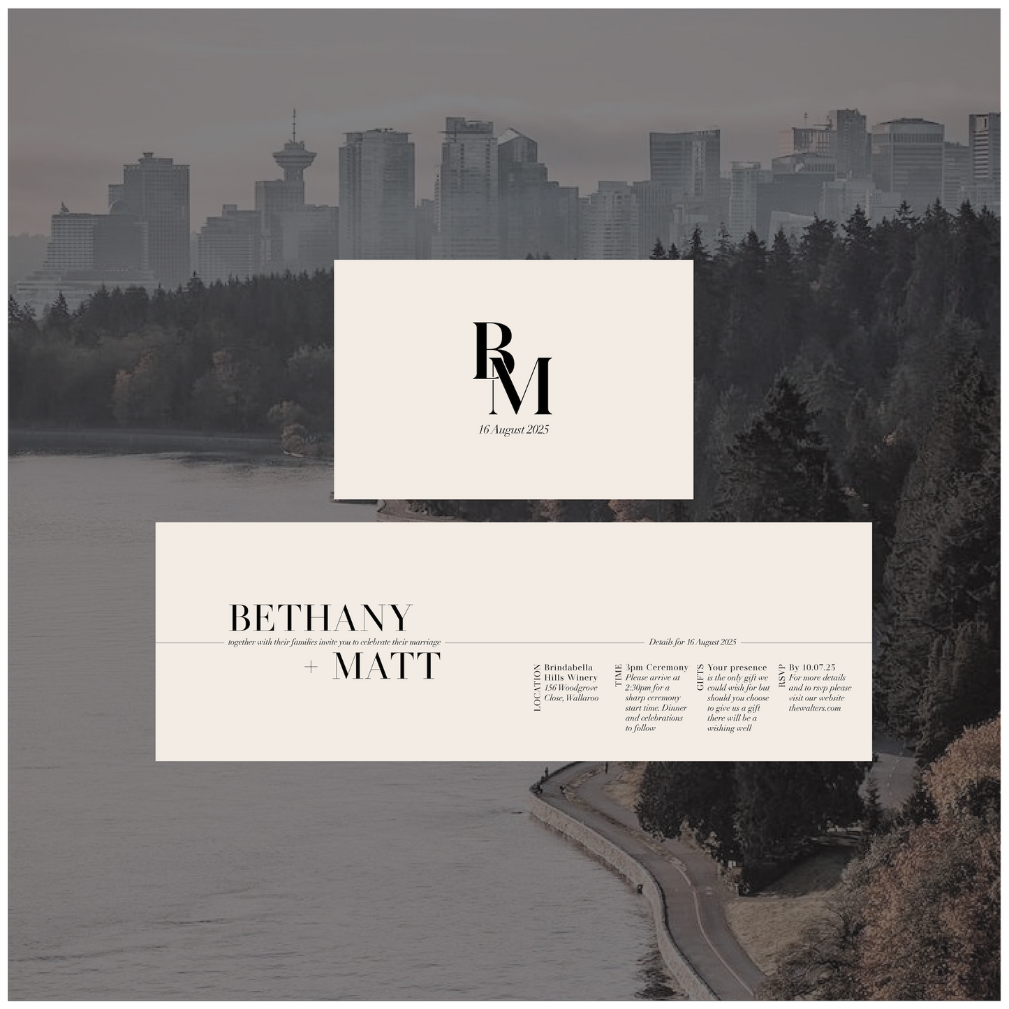 Vancouver Folded Invitation