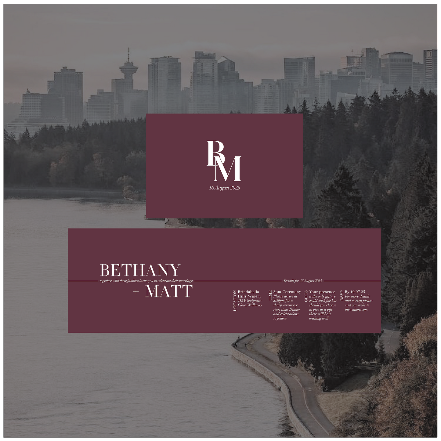 Vancouver Folded Invitation