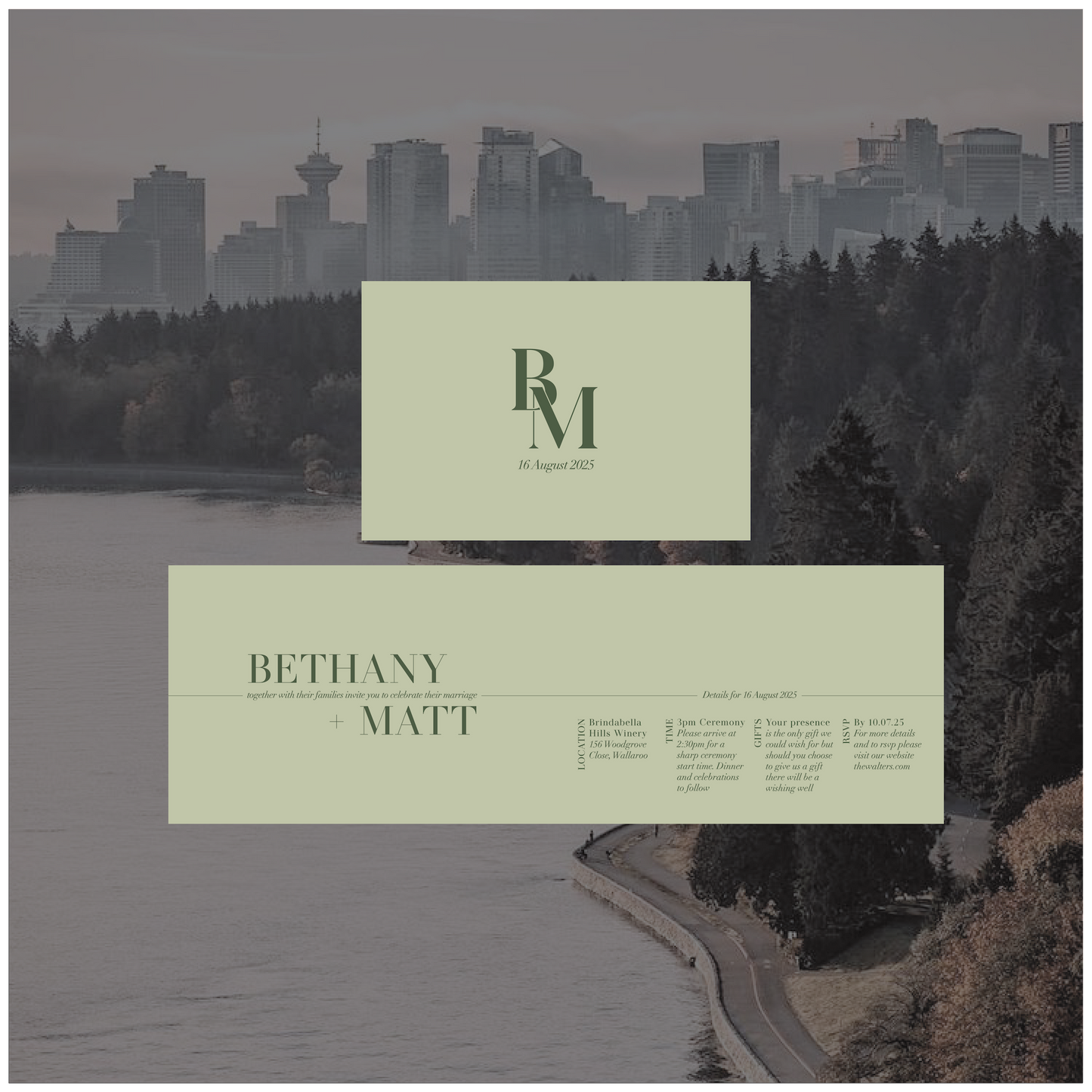 Vancouver Folded Invitation