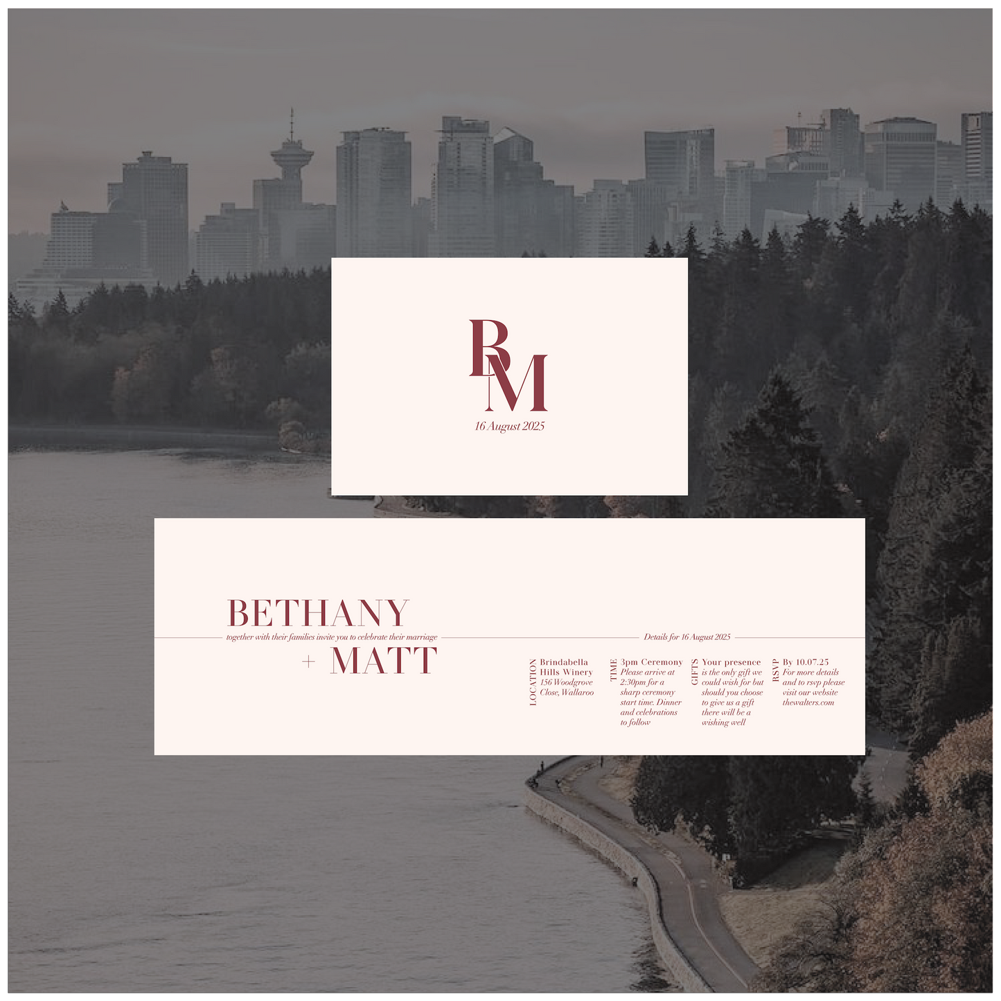 Vancouver Folded Invitation