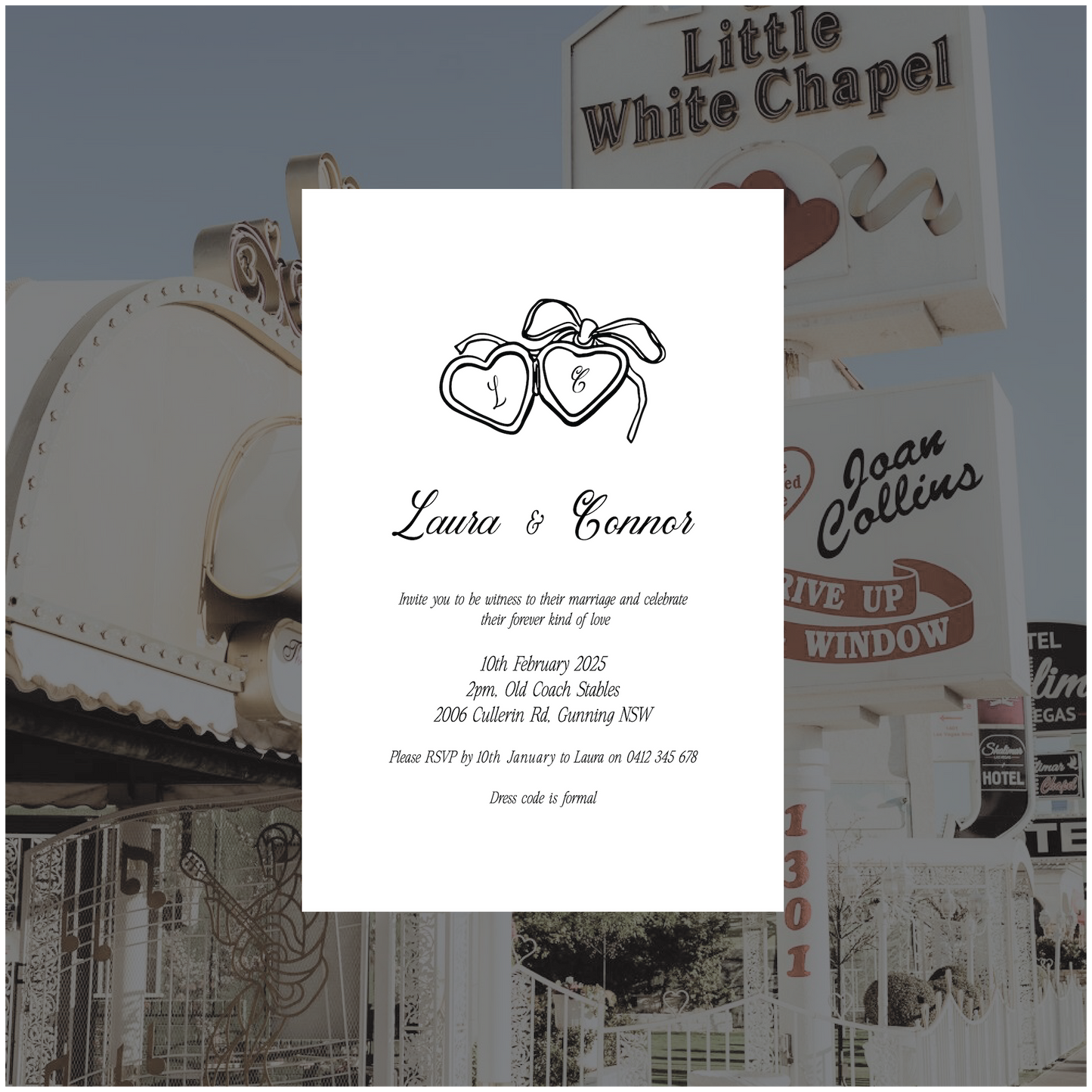 Vegas Single Invitation