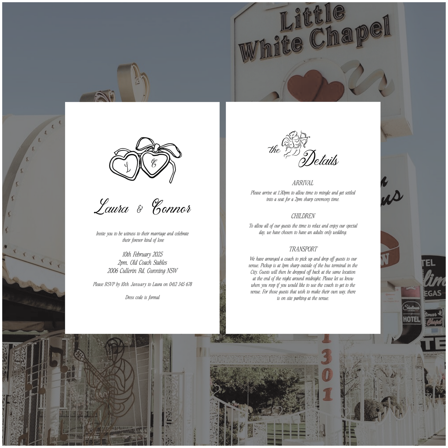 Vegas Single Invitation