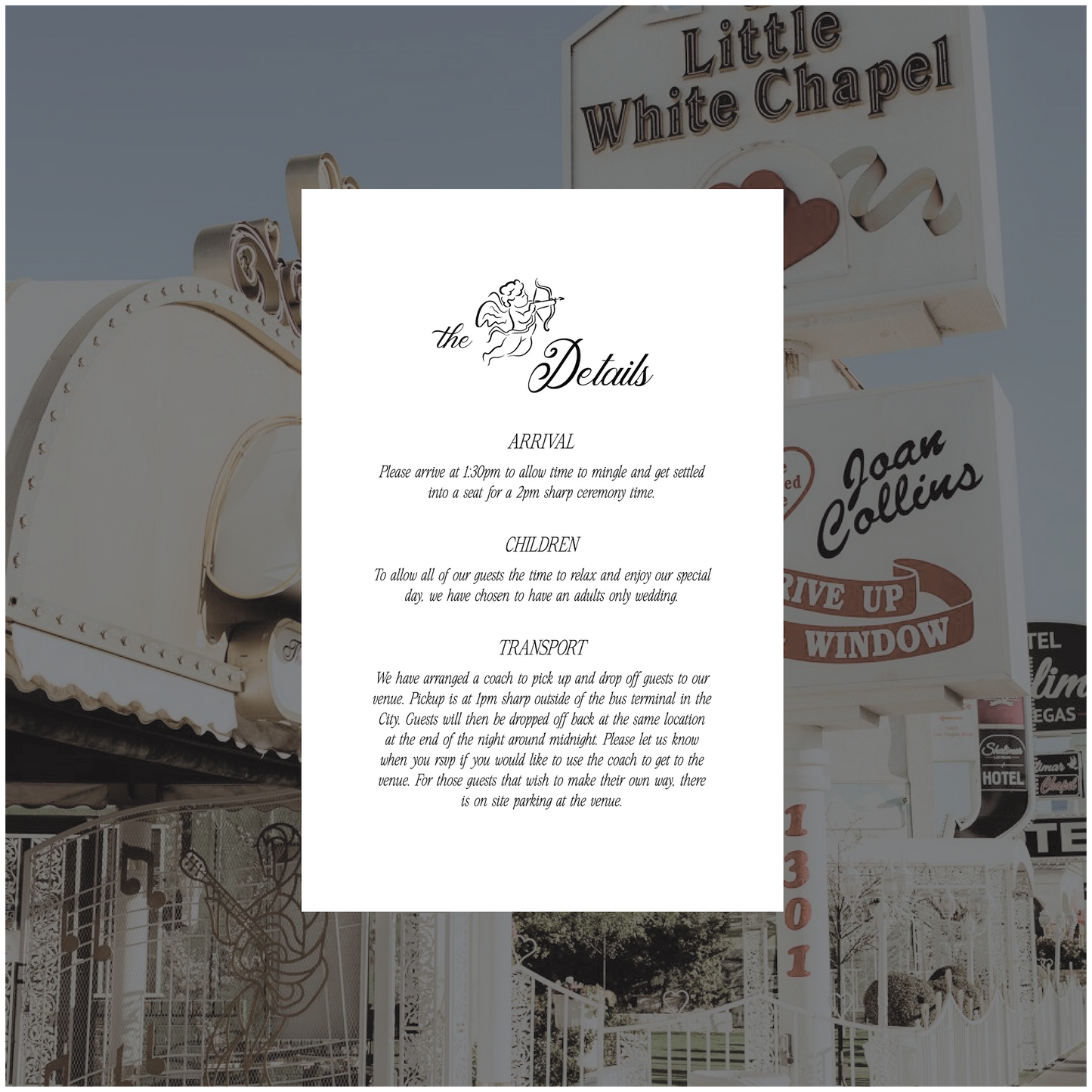 Vegas Single Invitation