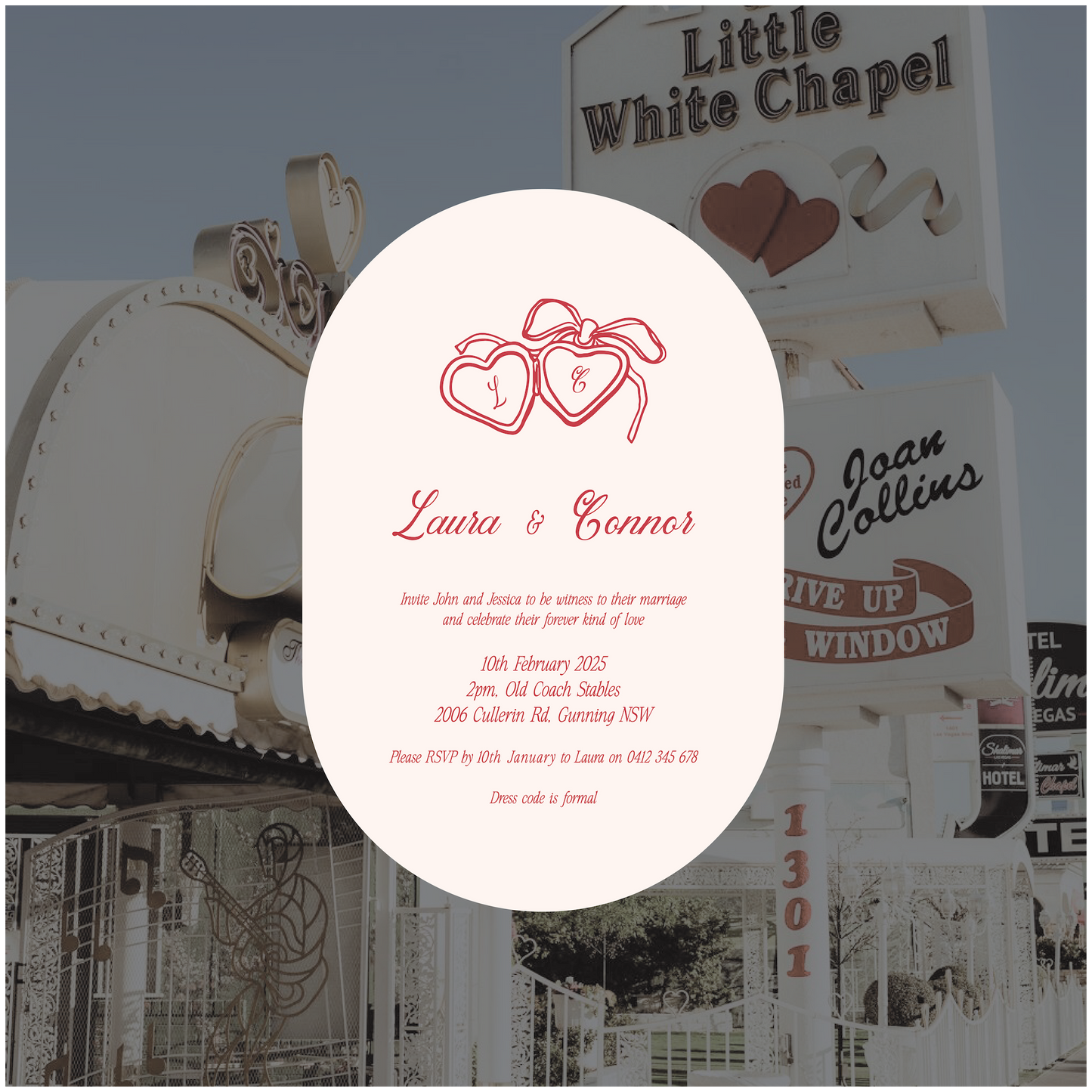 Vegas Single Invitation