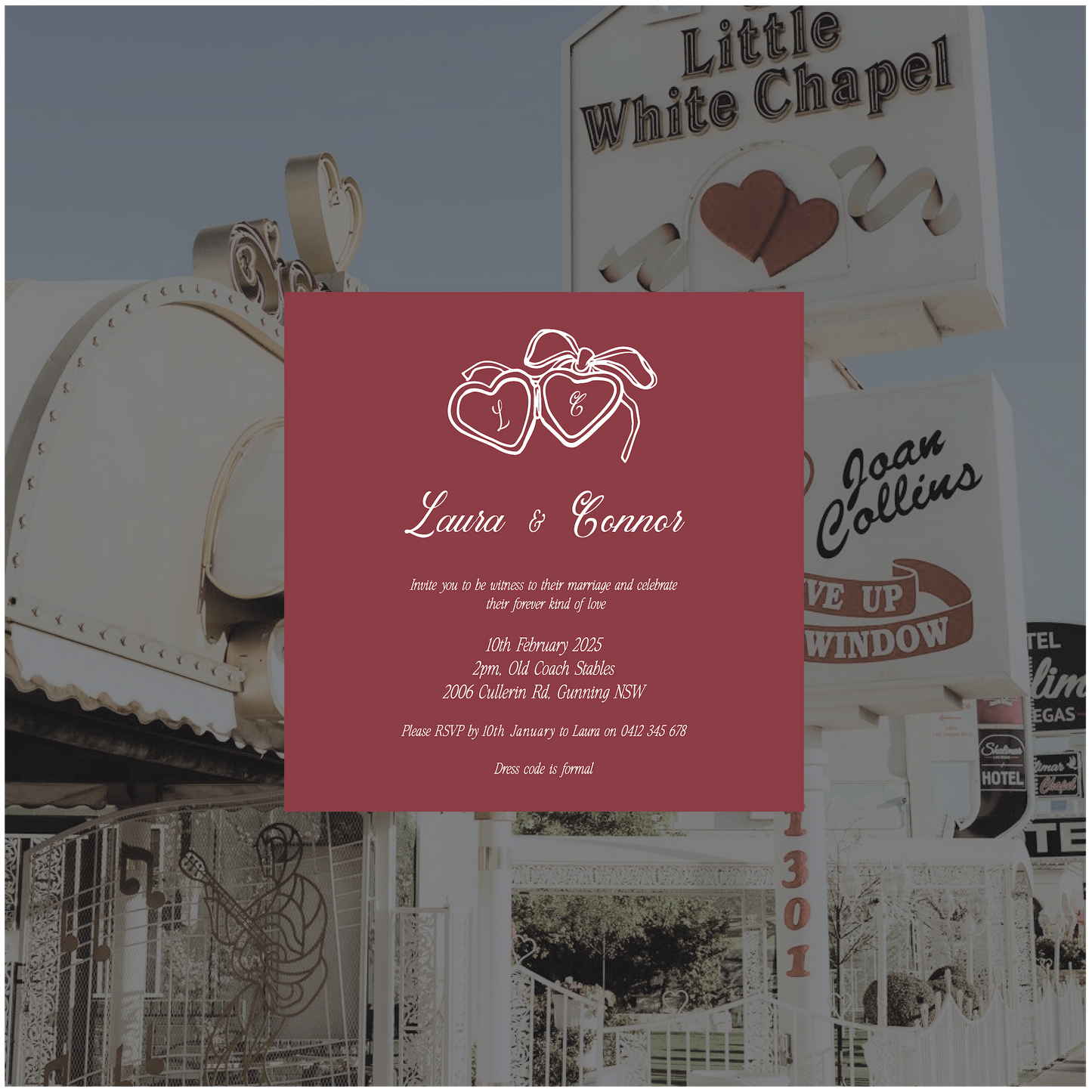 Vegas Single Invitation