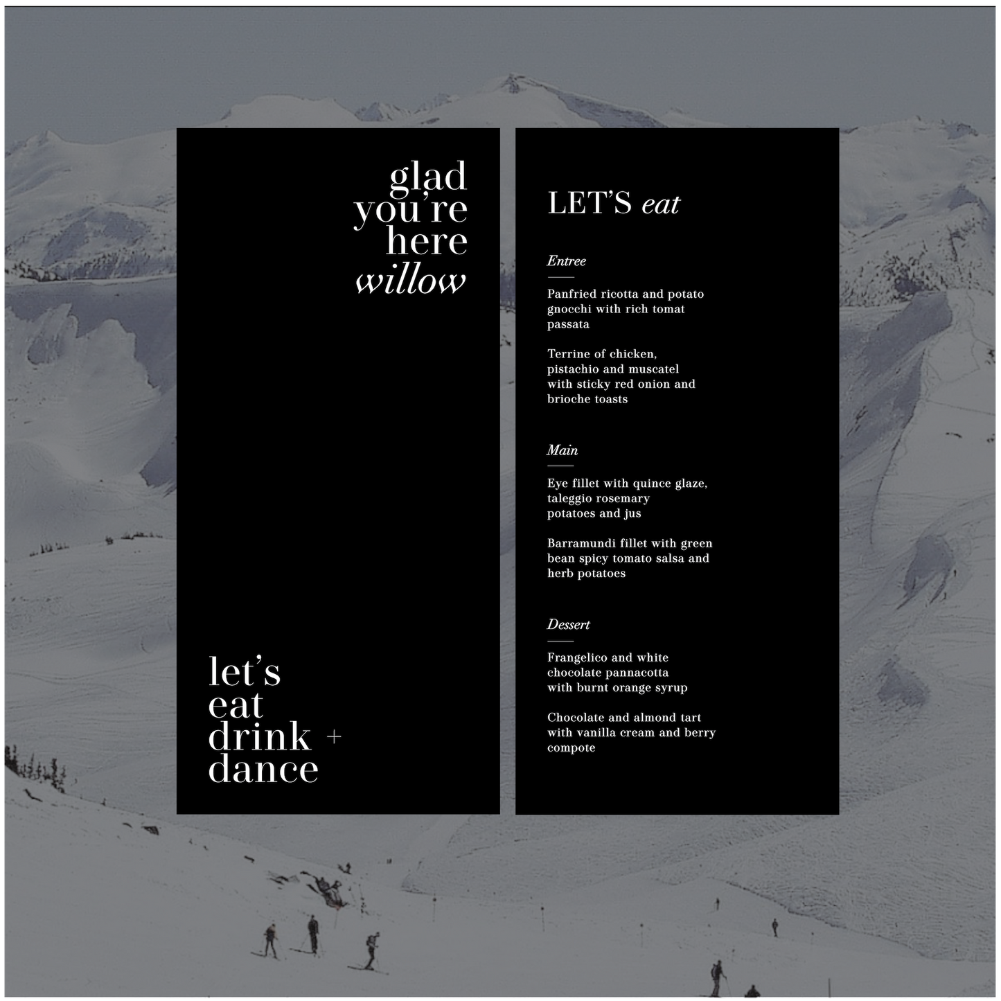 Whistler Menu