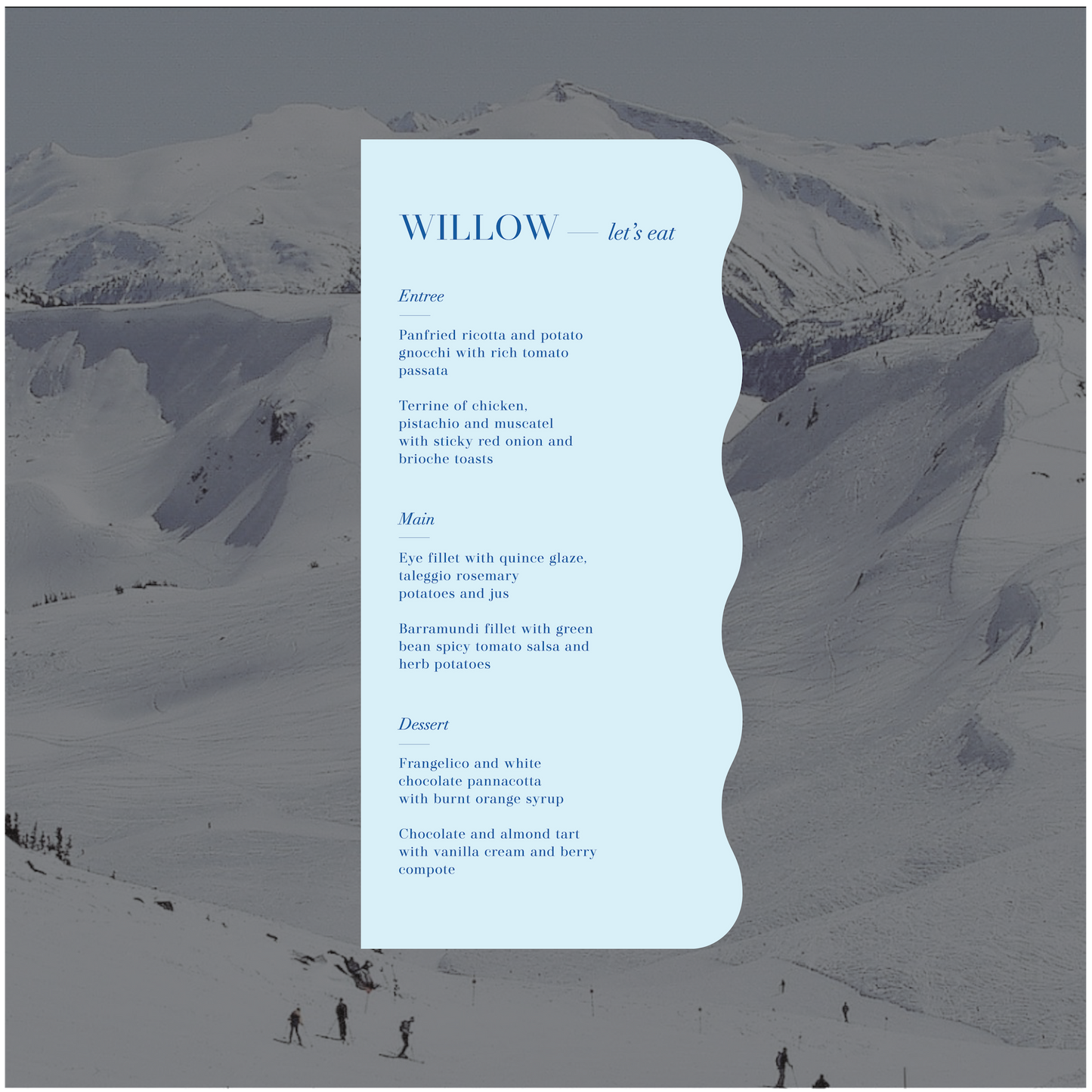 Whistler Menu