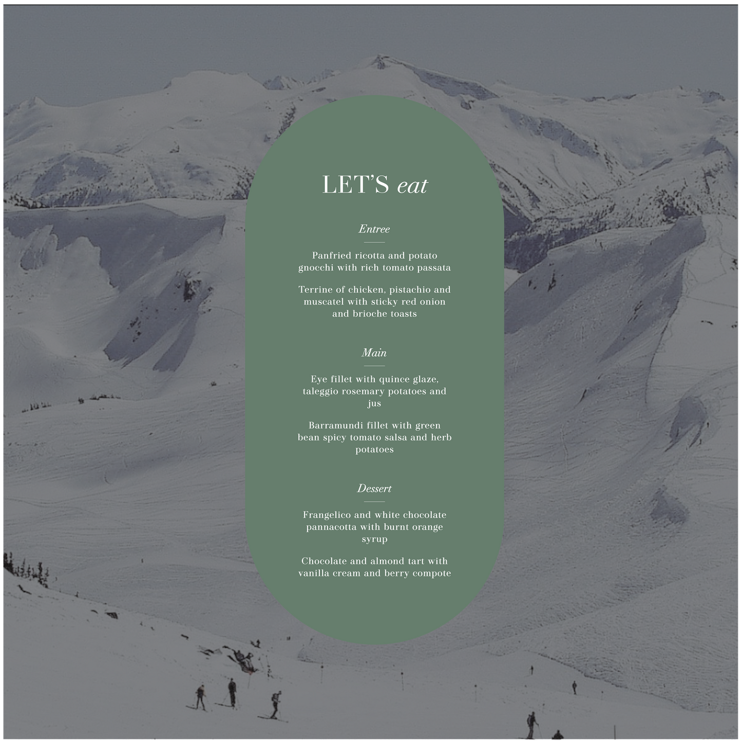 Whistler Menu