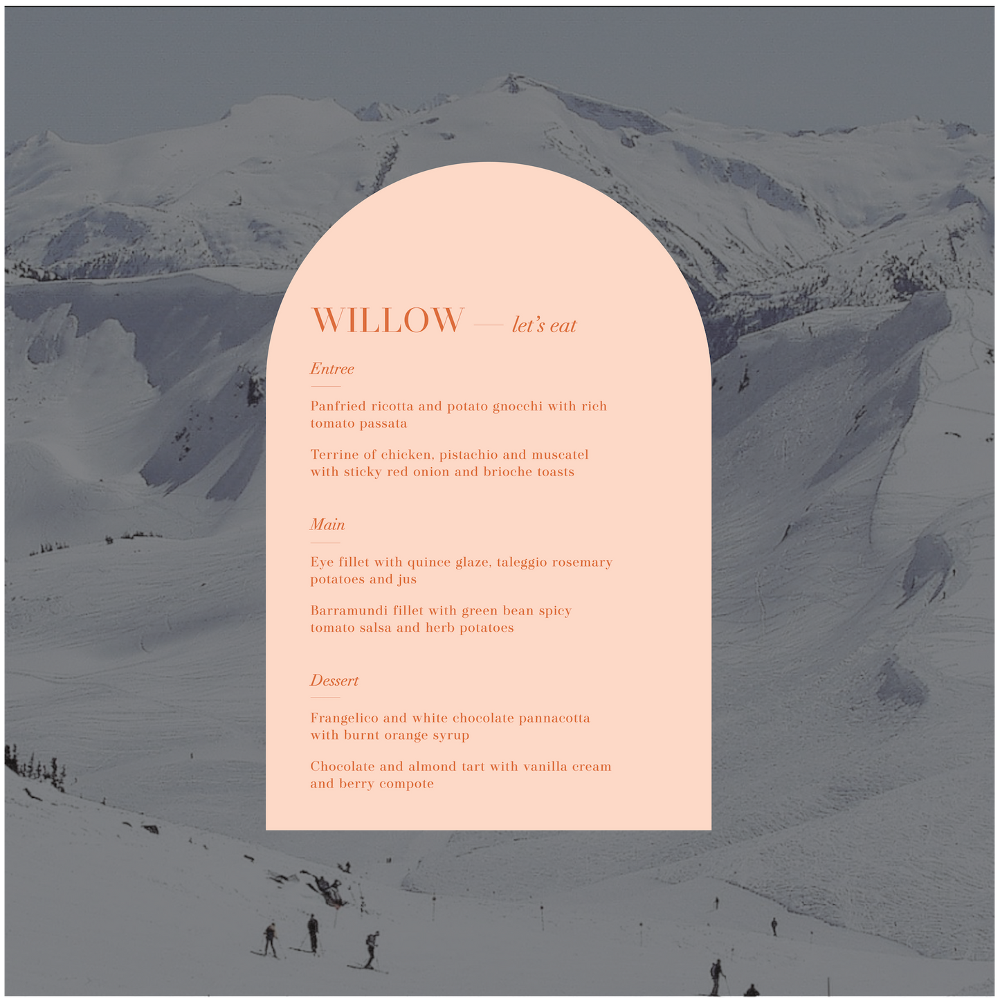 Whistler Menu