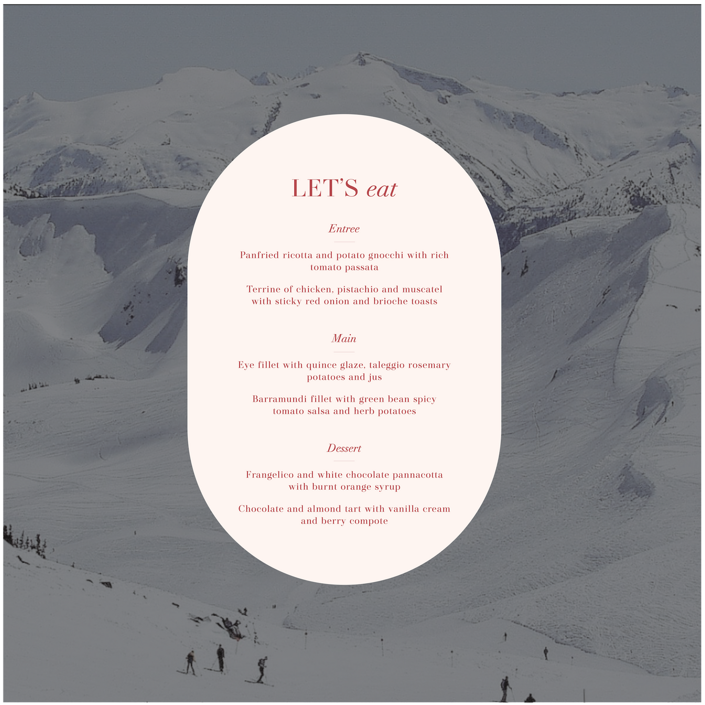 Whistler Menu