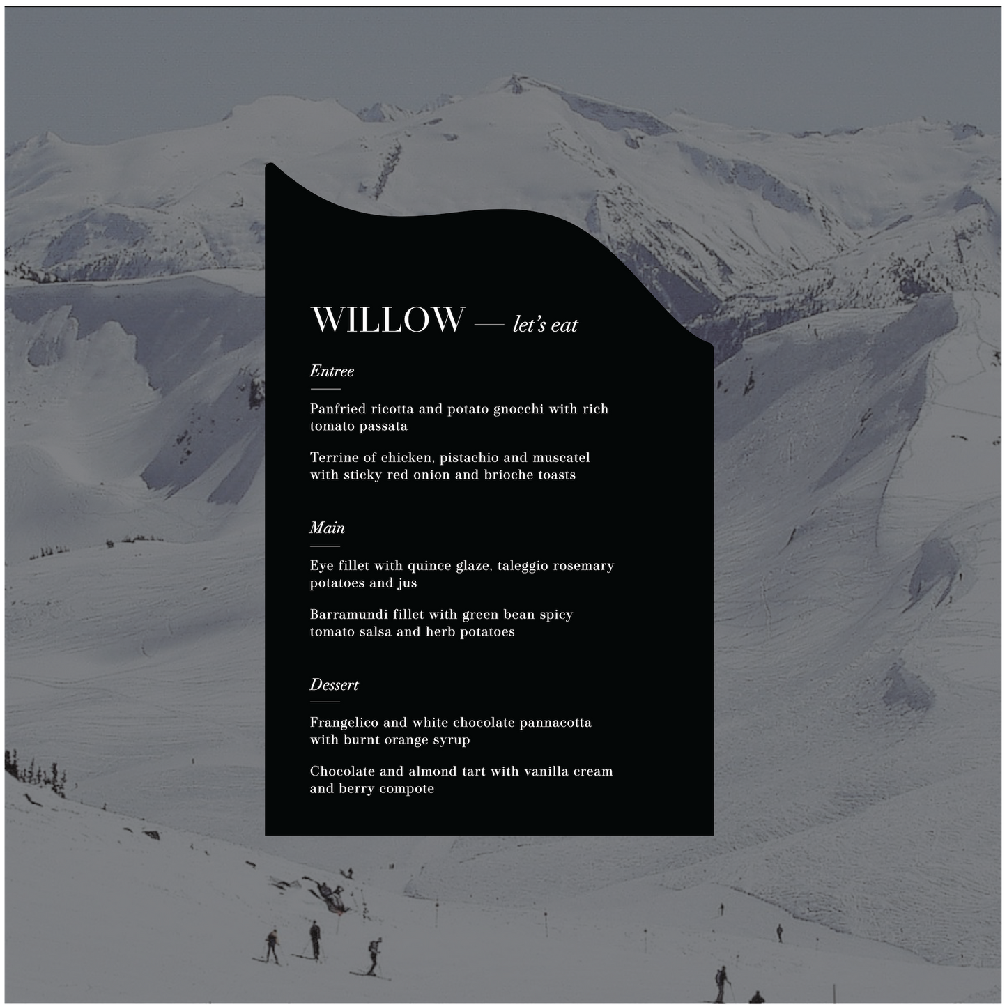 Whistler Menu