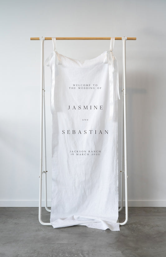 Hire White + Wood Fabric A-Frame