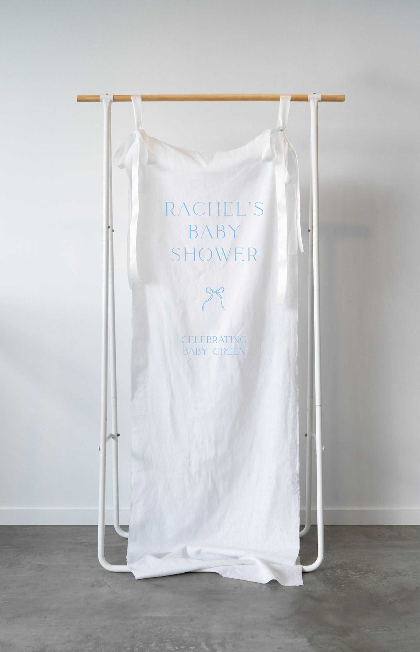 Lake Louise Baby Shower Linen Sign