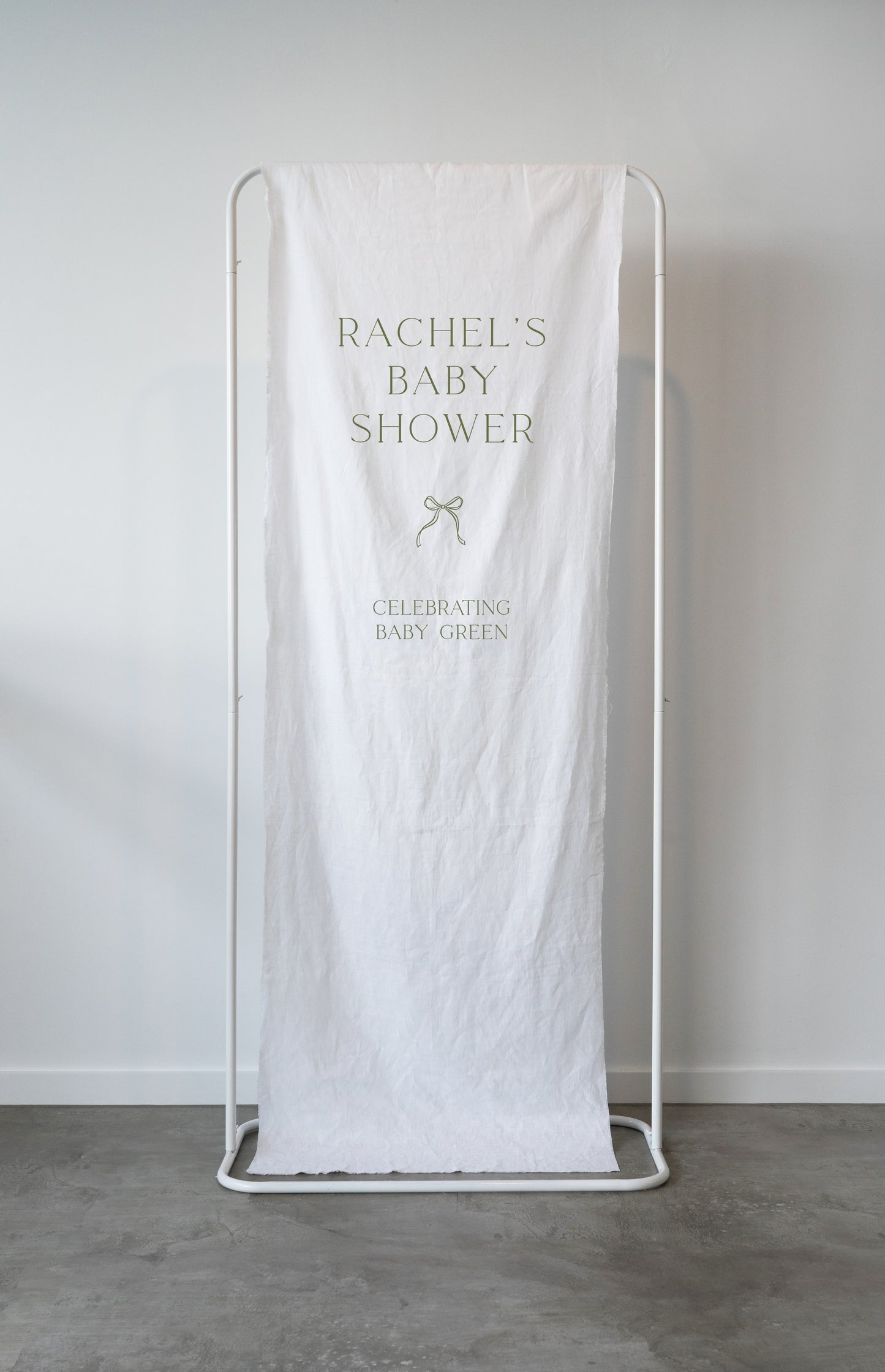 Lake Louise Baby Shower Linen Sign