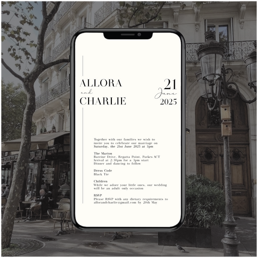 Paris Digital File Invitation