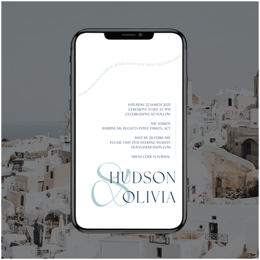 Santorini Digital File Invitation