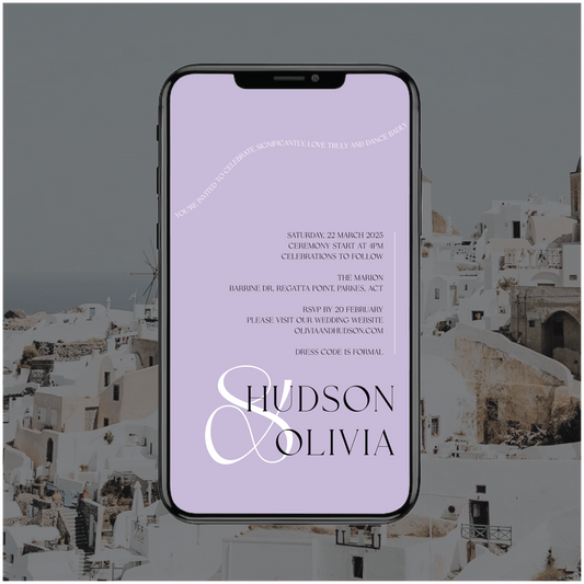 Santorini Digital File Invitation