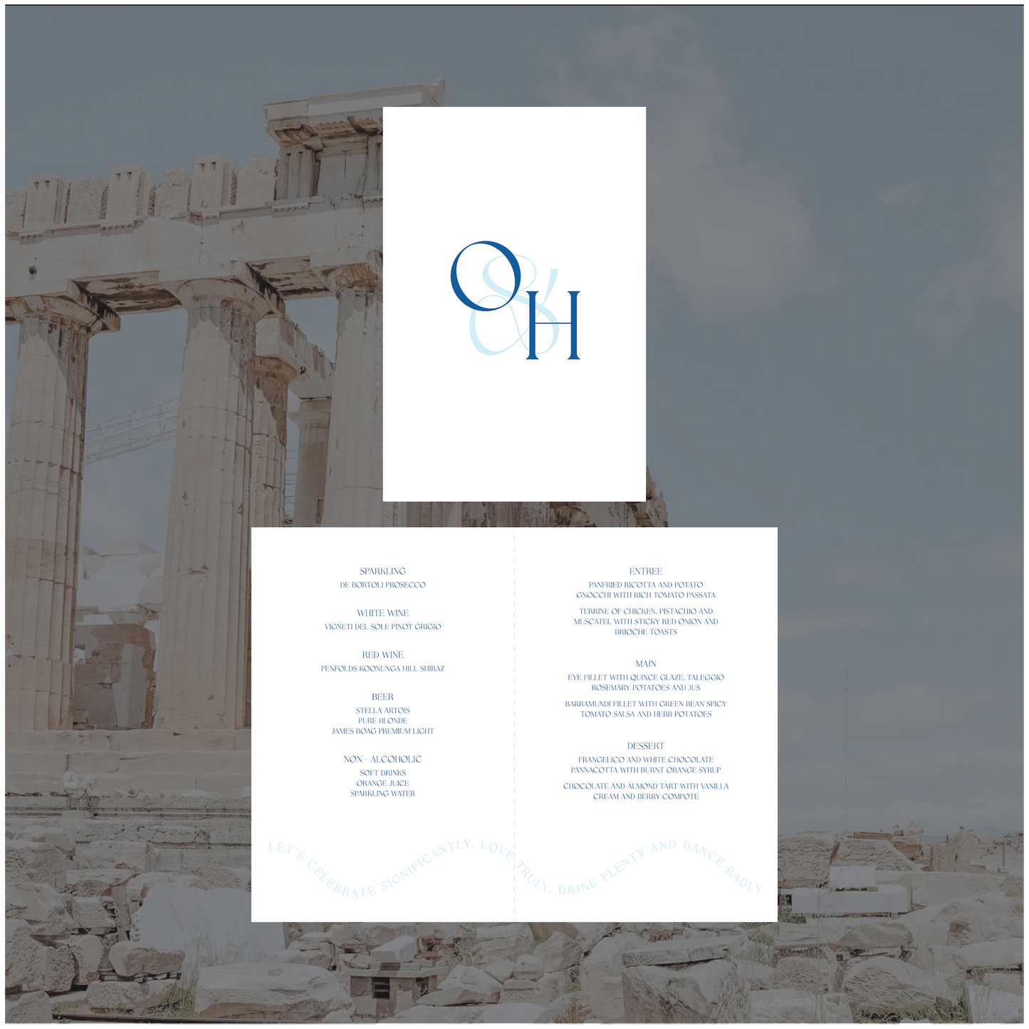 Athens Standing Table Menu