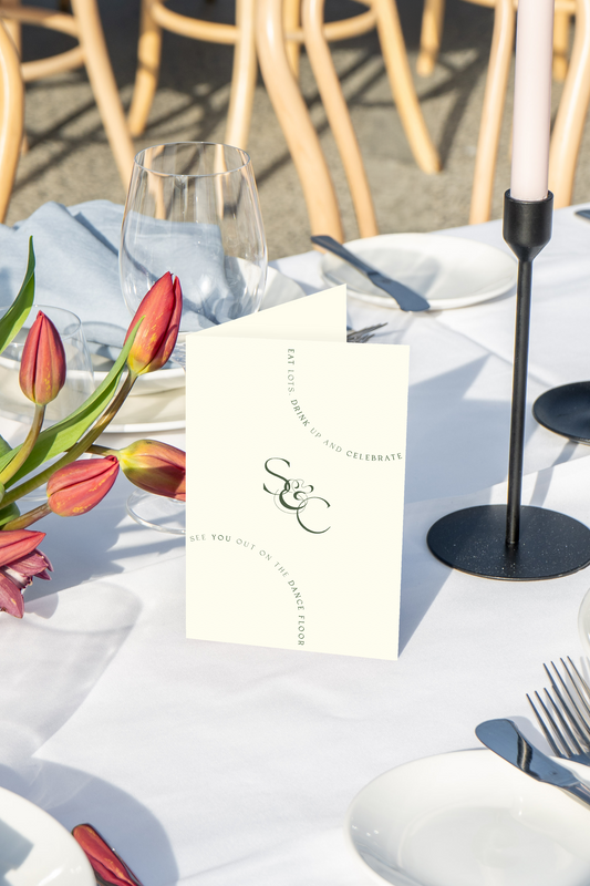Barcelona Standing Table Menu