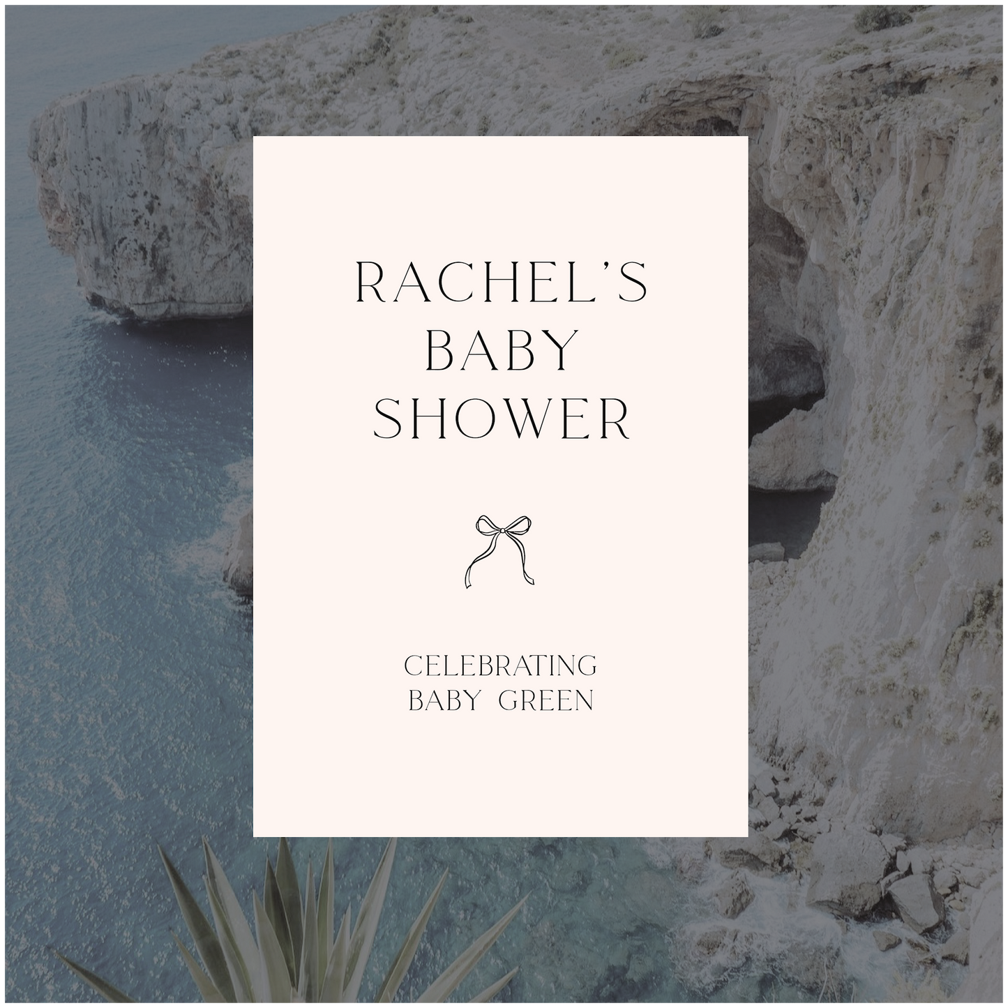 Blue Grotto Baby Shower Welcome Sign