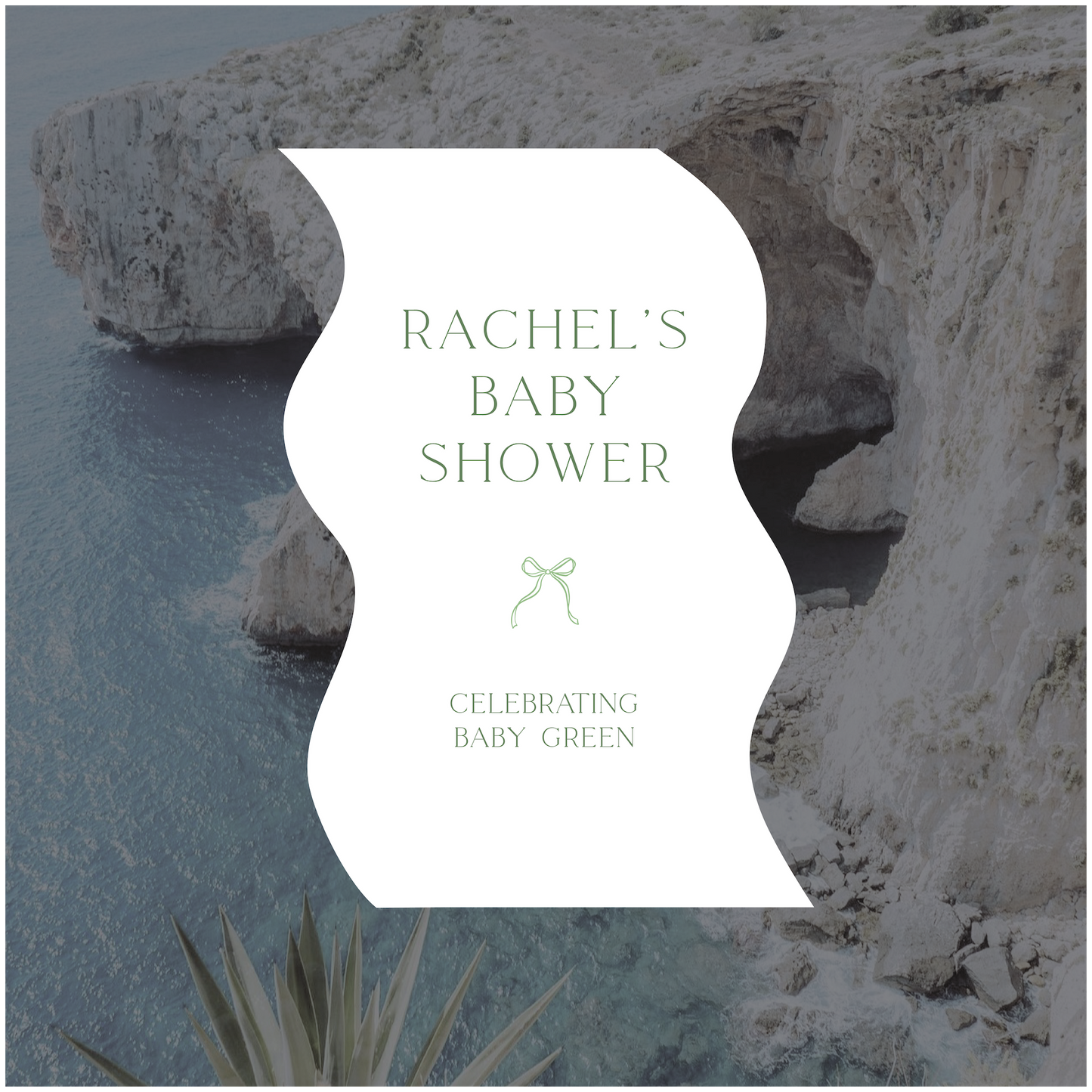 Blue Grotto Baby Shower Welcome Sign