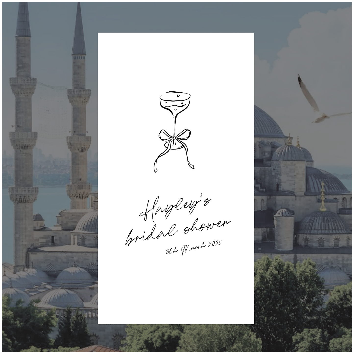 Blue Mosque Event Linen Sign