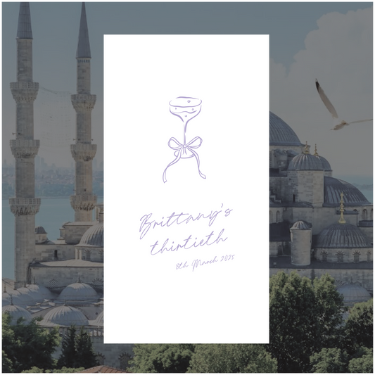 Blue Mosque Event Linen Sign