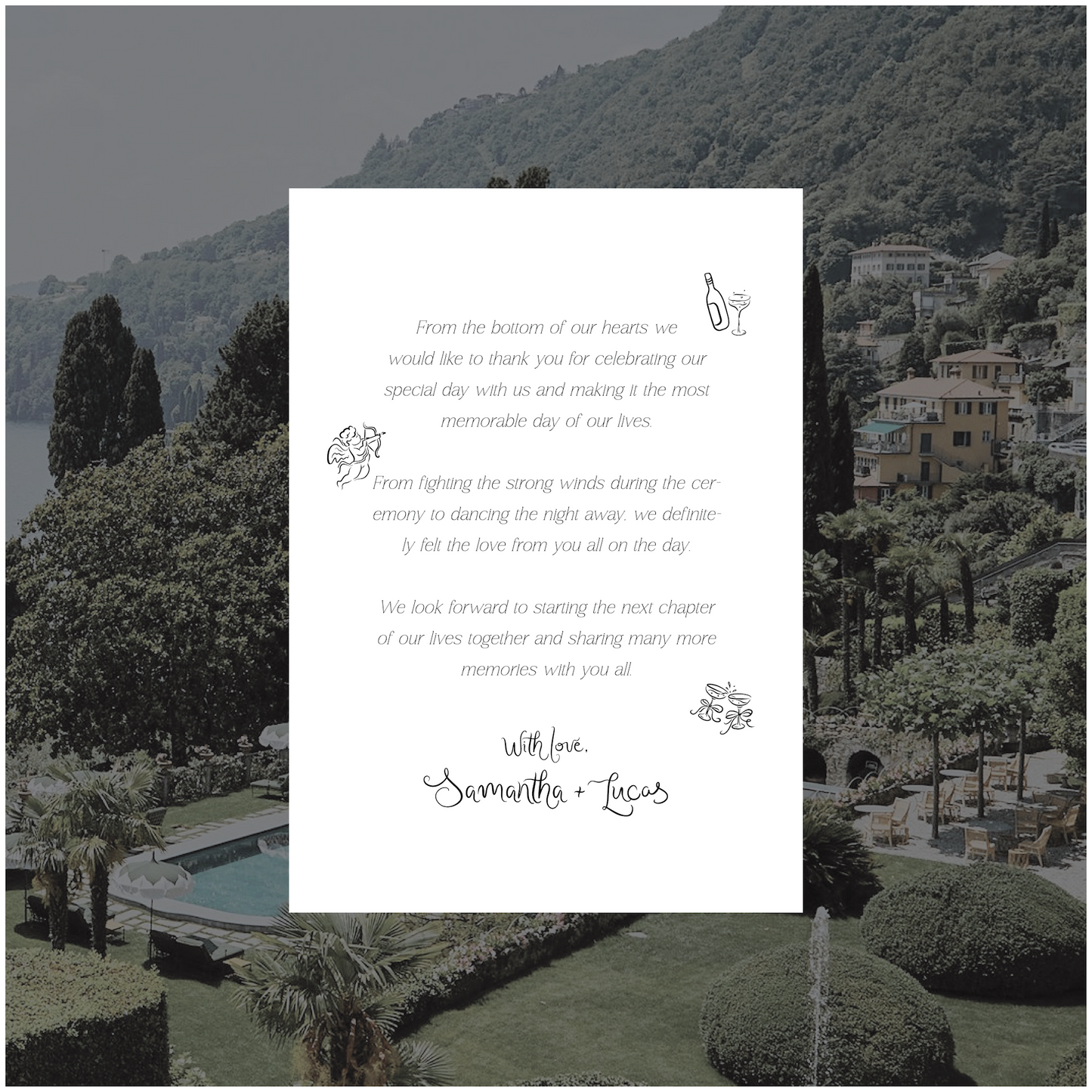 Como Thank You Card