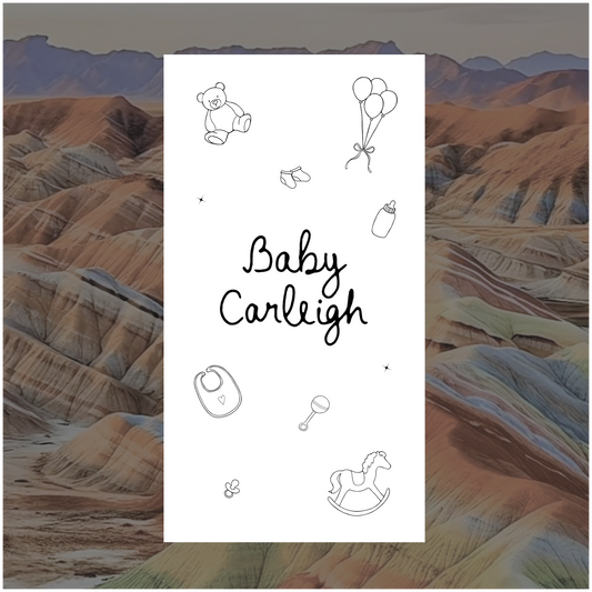 Danxia Baby Shower Linen Sign