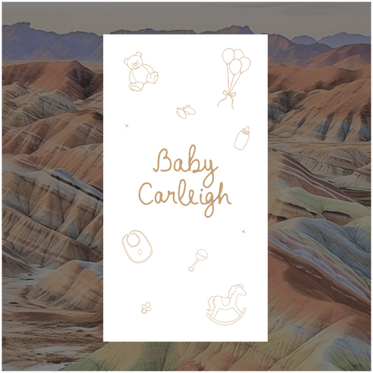 Danxia Baby Shower Linen Sign