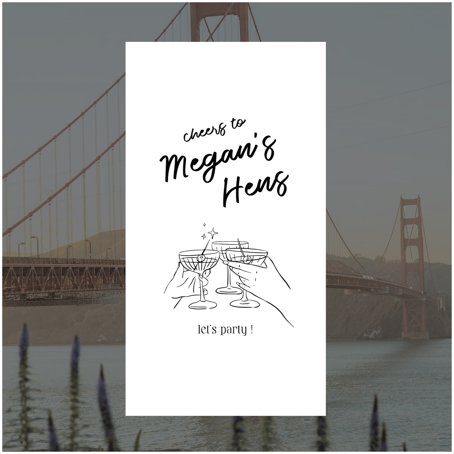 Golden Gate Event Linen Sign