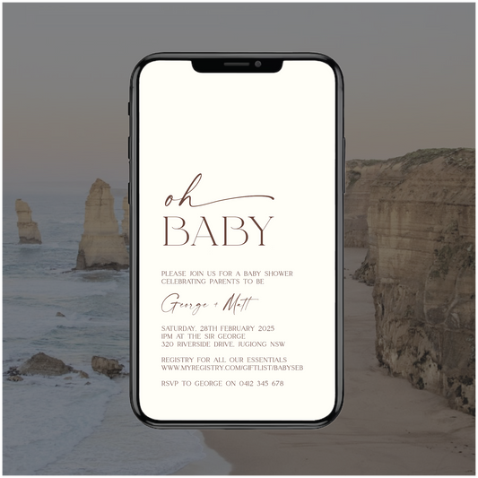 Great Ocean Road Digital File Invitation