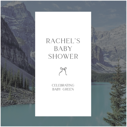 Lake Louise Baby Shower Linen Sign