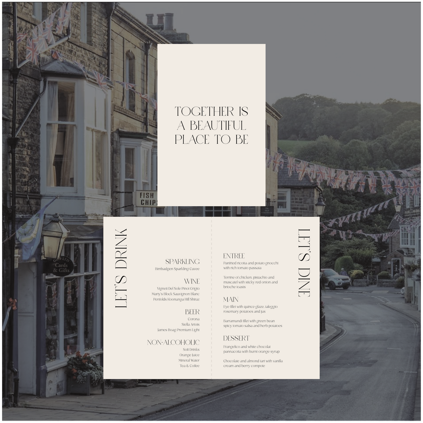 Leeds Standing Table Menu