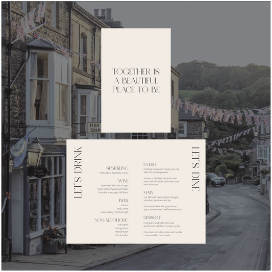 Leeds Standing Table Menu