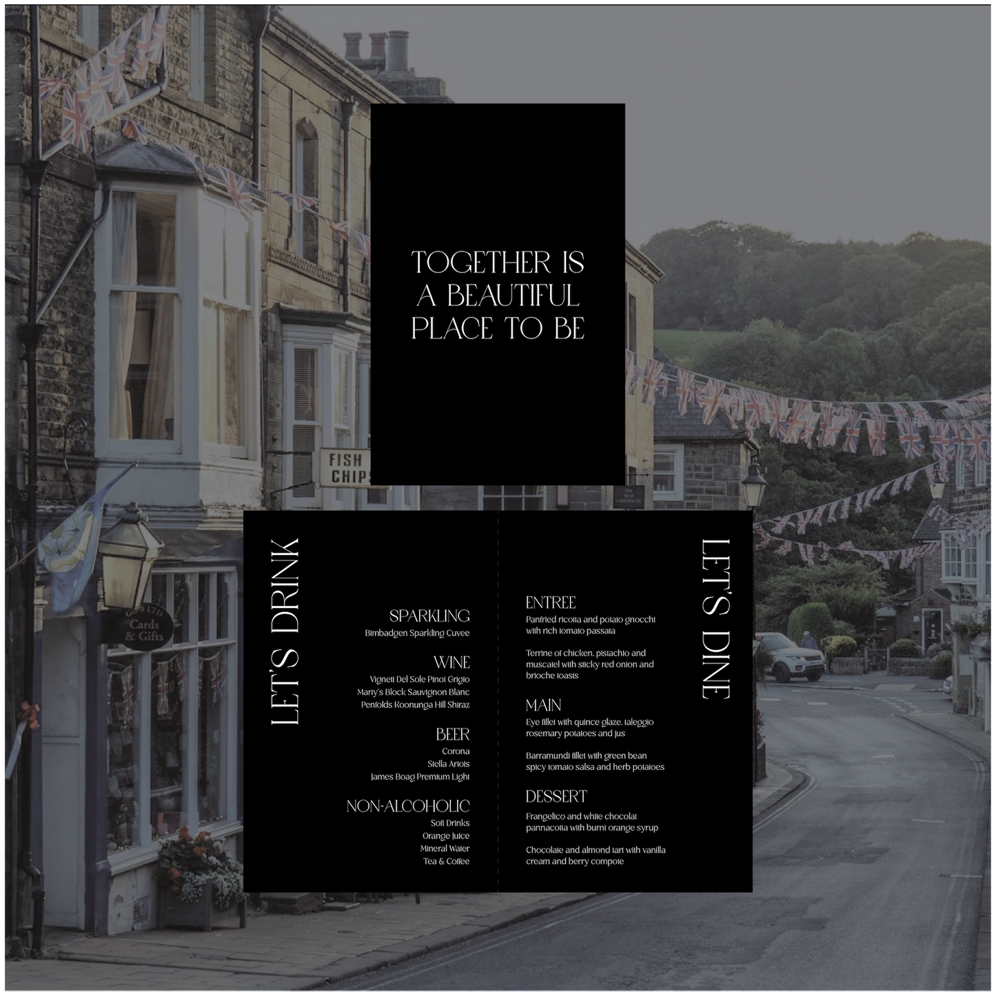 Leeds Standing Table Menu