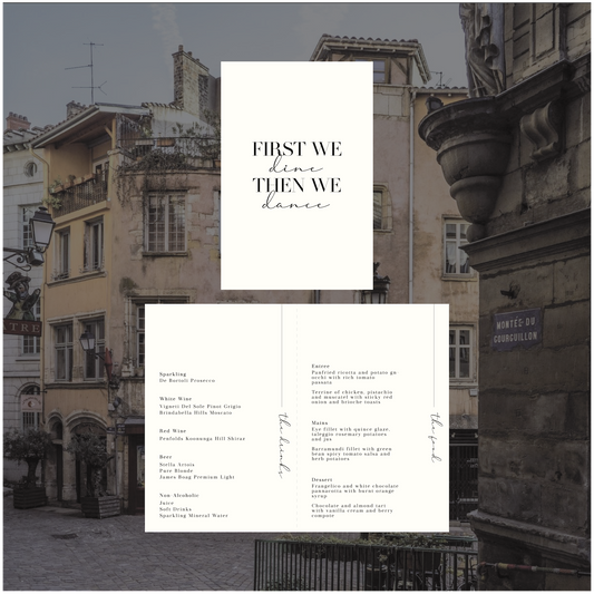 Lyon Standing Table Menu