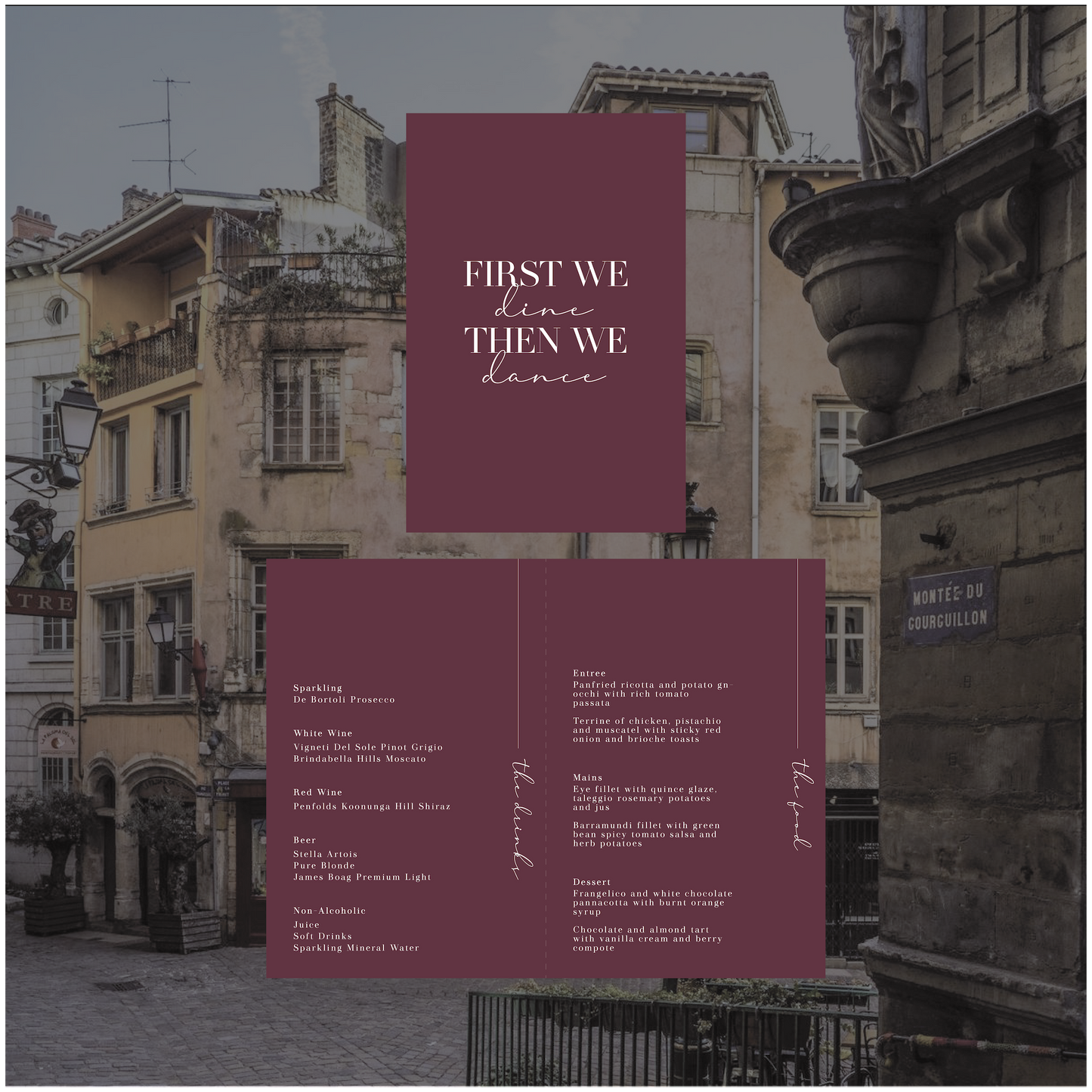 Lyon Standing Table Menu